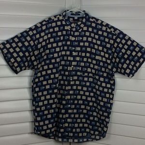 🚫sold🚫Chaps Button Short Sleeve Golf Print Shirt